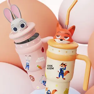 Disney Zootopia 2 Series Doll Ice Heater Insulated Cup 23OZ, Cute Tumbler,Adorable Zootopia Character Design, Perfect for DIY Cute Daily Drink Scenes, Ideal for Hot/Cold Drinks & Fan Use, Great for Daily Carry,Holiday Gift Birthday Gift Drinkware