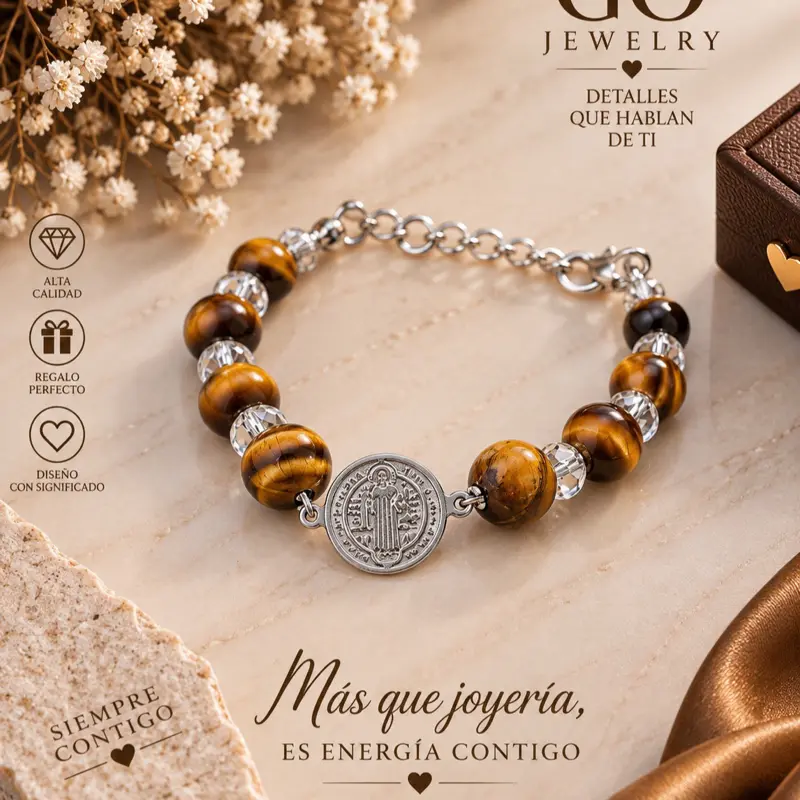 San Benito crystals bracelets with adjustable chain