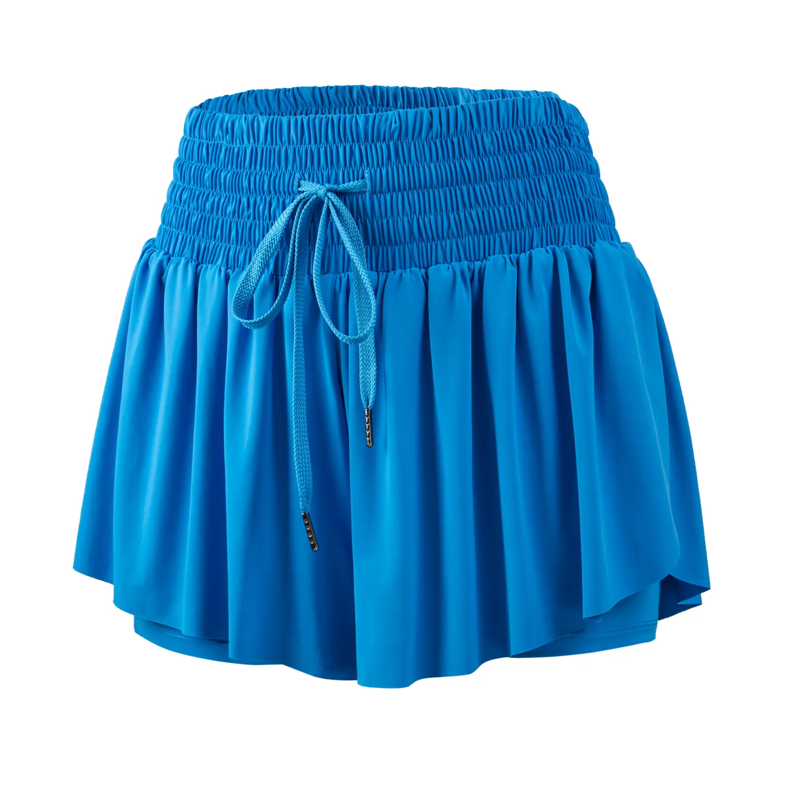 2-in-1 High Waisted Skorts for Women with Pockets - Flowy Athletic Shorts for Golf & Tennis, Yoga Running Shorts, Spandex Elastic Waist with Drawstring, Cute Summer Lounge Outfit