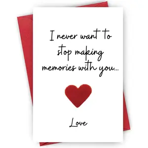 Romantic Love Card, 1/3/50pcs Greeting Card with Envelope, Heart & Letter Pattern Message Card, Positive Message Card, Expressing Long Lasting Affection Card for Anniversary