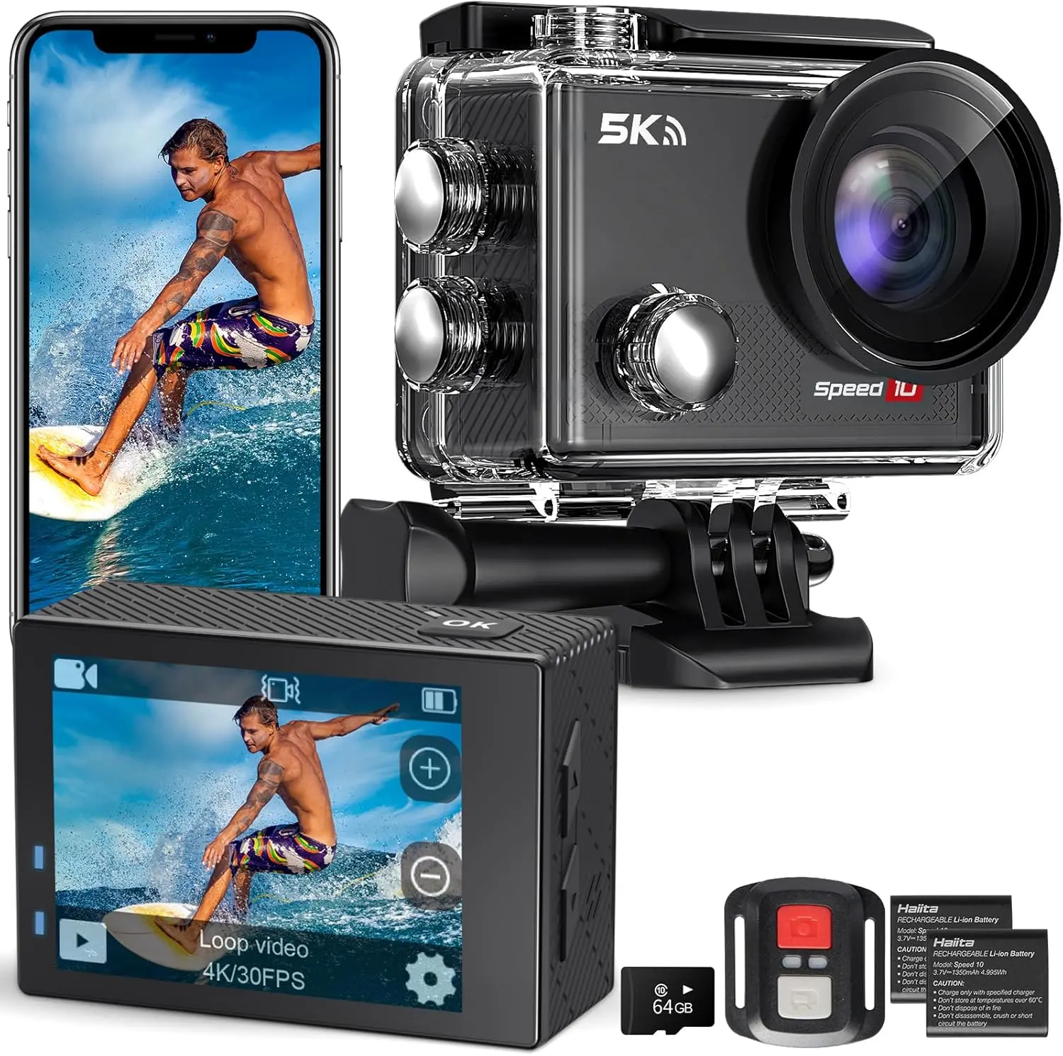 Action Camera 5K 30FPS Waterproof Camera