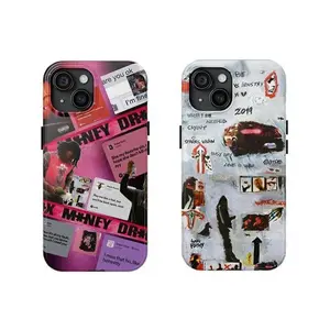 Luuuucki Rapper-Themed Phone Cases. Compatible with iPhone 11–17 Pro Max/Plus series and Samsung Galaxy S23–25 series; a dedicated model for the iPhone 15 Plus is also available. Features a collage aesthetic style.