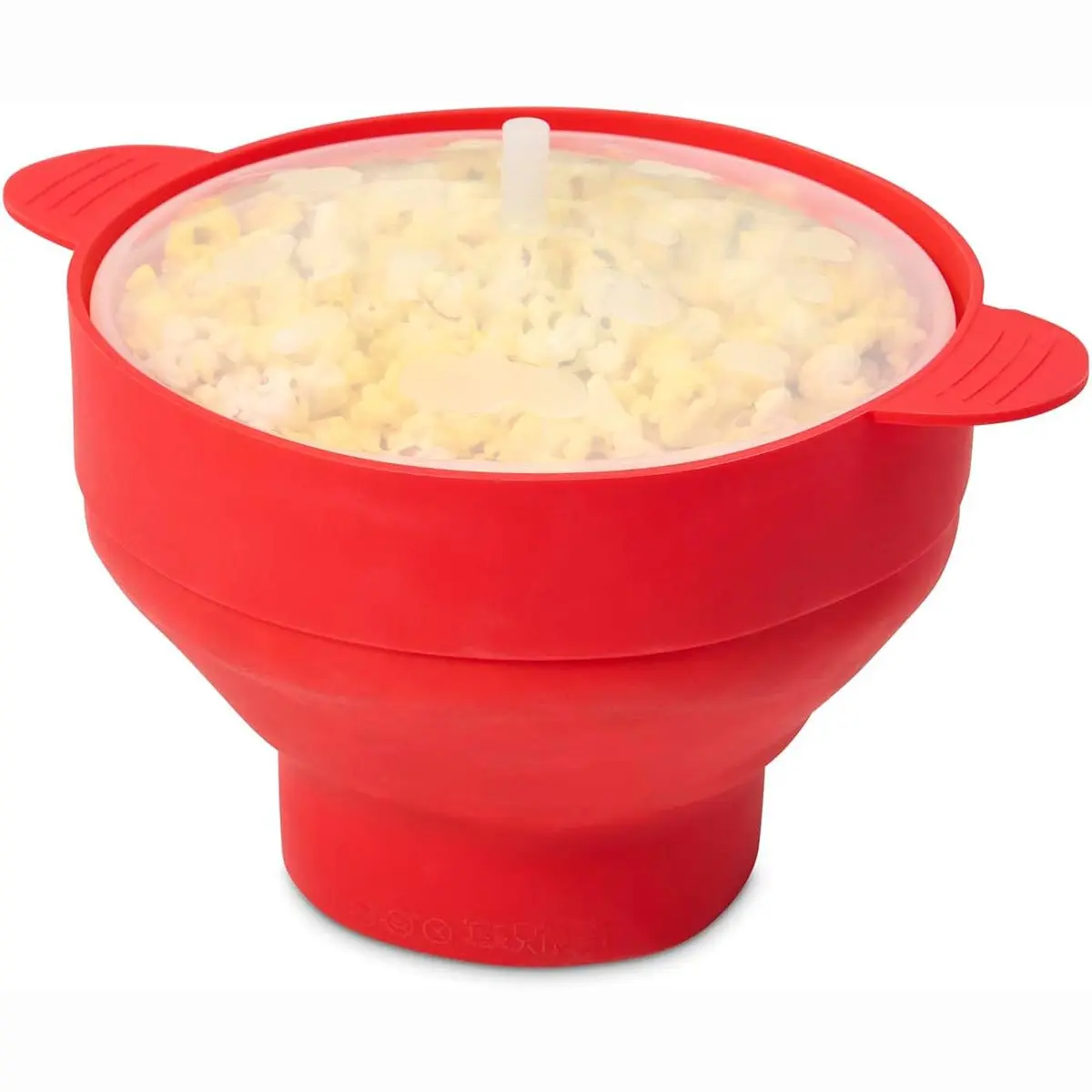 Microwave Popcorn Maker Bowl with Lid, Foldable Portable Durable Silicone Material, Oil-Free Popcorn Making, Reusable Healthy Snack Bowl for Home Cinema, Family Gathering, Popcorn Popper
