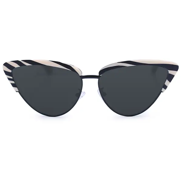 Ava - Black Zebra Pattern - Cat Eye Sunglasses - Certified Shatter-Resistant Lenses - UV400 - For Women & Men