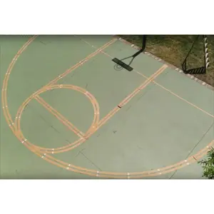 Ronan Sports Pro Kit Cardboard Basketball Court Stencil Kit | High School Regulation with Continuous Lines | Made in USA | Blue Paint Included