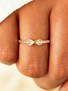 1 PC Elegant Cubic Zirconia Ring For Women For Wedding Engagement Party Jewelry Valentine's Day Gift Stackable Rings Engagement Wedding Bands