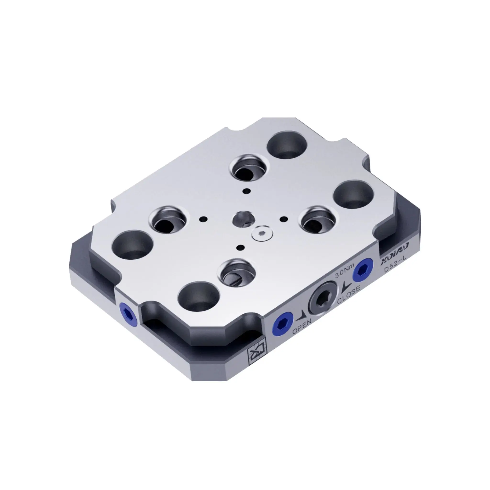 CNC XinDian D52-L Quick-Change Plate 150x116x27mm 0.005mm Repeatability 20kN Clamping Force 58-62 HRC Industry-Standard 52x52mm Holes