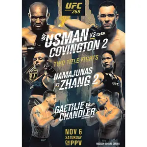 UFC 268 Kamaru Usman vs Colby Covington 2 Fight MMA 2021 Poster Print