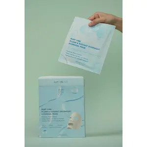 [RUBY VIBE CO] Plump & Radiant Overnight Hydrogel Mask Hydrating & Glow Sleeping Mask with Galactomyces ferment filtrate Hydrolyzed Collagen & Hyaluronic Acid