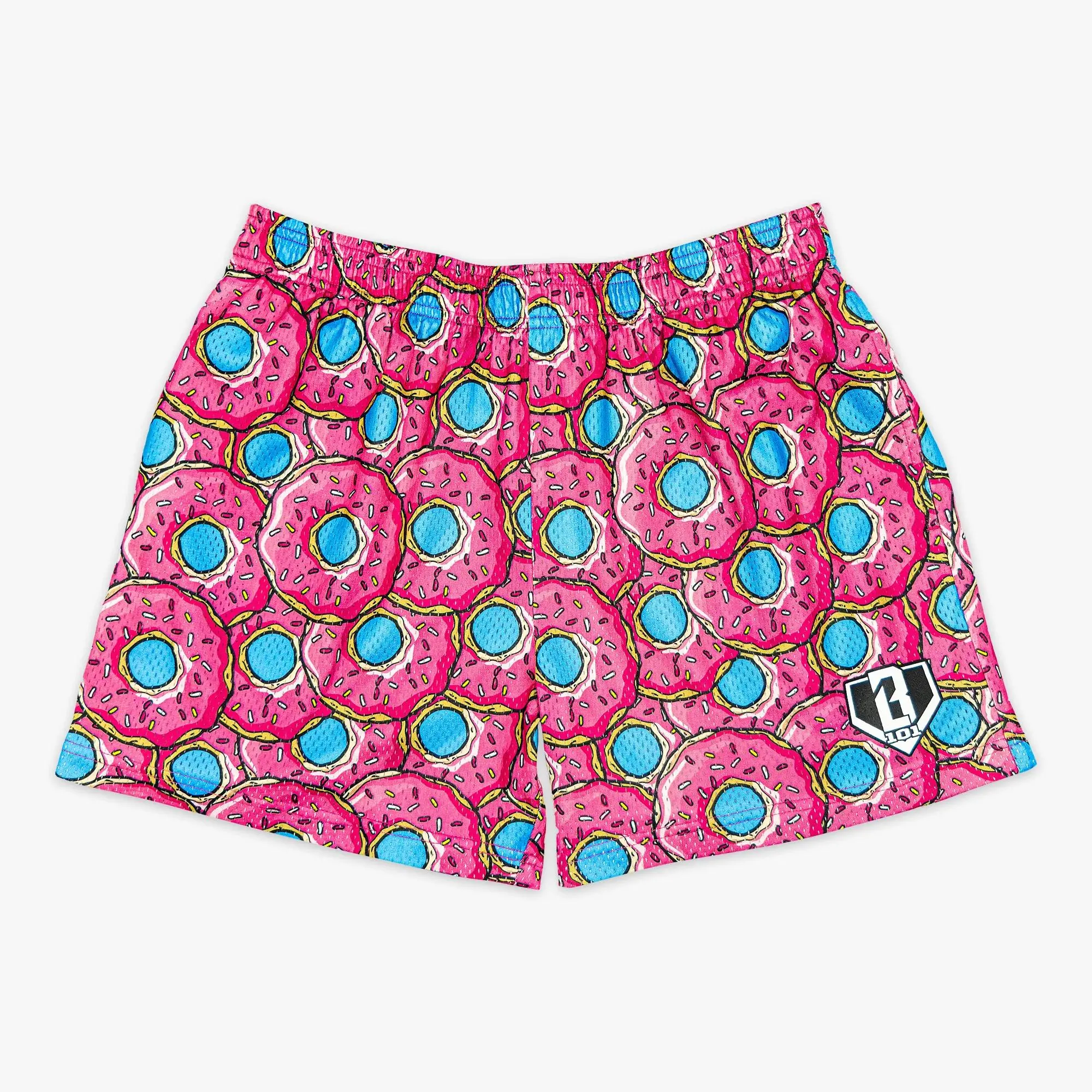 Donut Mesh Shorts - Baseball Lifestyle for Youth & Adults | Lightweight & Breathable Summer Sports Shorts for Casual & Outdoor Style for Women & Men | Baseball Training, Gym & Everyday Activewear | Perfect Gift for Him
