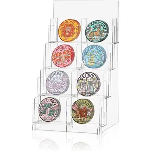 Acrylic Sticker Display Stand, Sticker Holder Display For Vendor Events, Card Rack Display Stand, Portable Display Rack