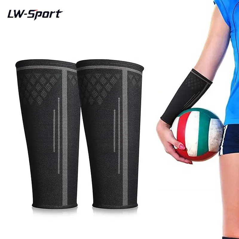2 Pack Volleyball Arm Sleeves, Anti Slip Compression Forearm Support Sleeves, Breathable Elastic Arm Guards for Volleyball Passing Training Workout Sports Protection