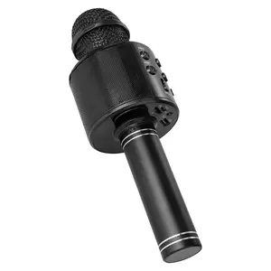 5 CORE Wireless Karaoke Microphone with Built-in Speaker 3-in-1 Portable Bluetooth Mic System with Recording USB & AUX – WM SPK BLK