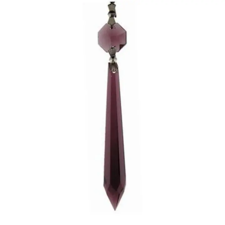 Dark Purple Icicle Glass Crystals