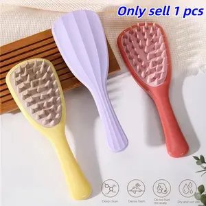 Long Handle Hair Brush Silicone Scalp Massager, Head Massage Comb, Body Bath Brush, Hair Care Shower Accessories, Anti Tangle Brush, Detangling Hairbrush, 1 Piece