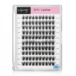 Natural spikes looking handmade cluster DIY lashes