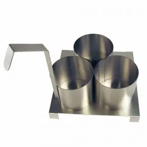 Paragon 4.5 in. Round Shape Easy-Use Oil Bakeware Funnel Cake Mold Ring Set with 3 Molds and Base Plate