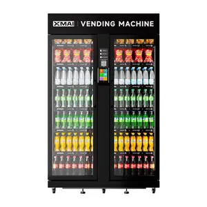XMAI Ultra Capacity AI Vision Vending Machine 1100L Contactless Payment 4G LTE Remote Brightness Temperature Control Inventory