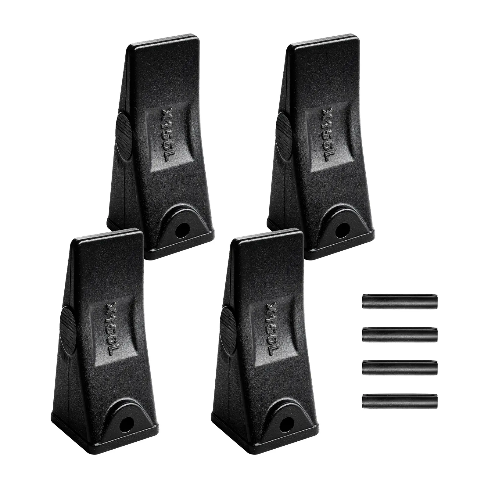 【Summerfinds】VEVOR Excavator Bucket Teeth with Pins,4 Pack X156L Bucket Tooth Set for Smooth & Efficient ExcavationHeavy Duty 5.3 in Long Digging Buckets Teeth Replacement for Skid Steer & Mini Excavator