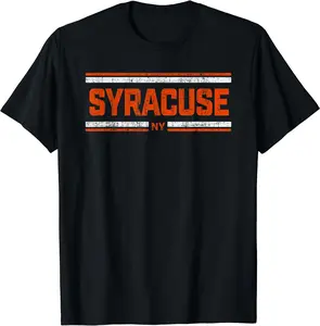 Retro Vintage Syracuse NY Distressed T-Shirt, Gift Shirt, Cotton, Crewneck, Size S-3XL, Comfort Top Tshirt