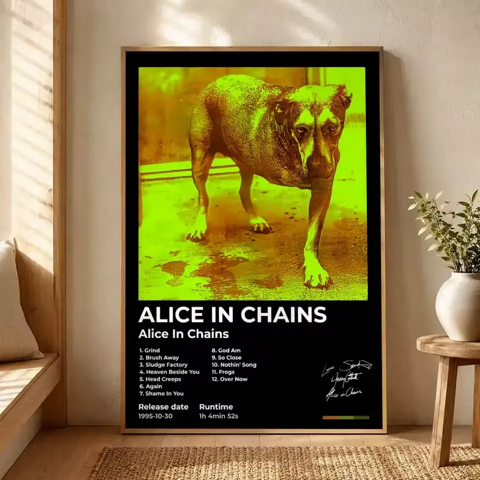 Grunge Band A-Alice in Chains Poster All-match HD Waterproof Self-Adhesive Wall Art Sticker For Home Bedroom 1