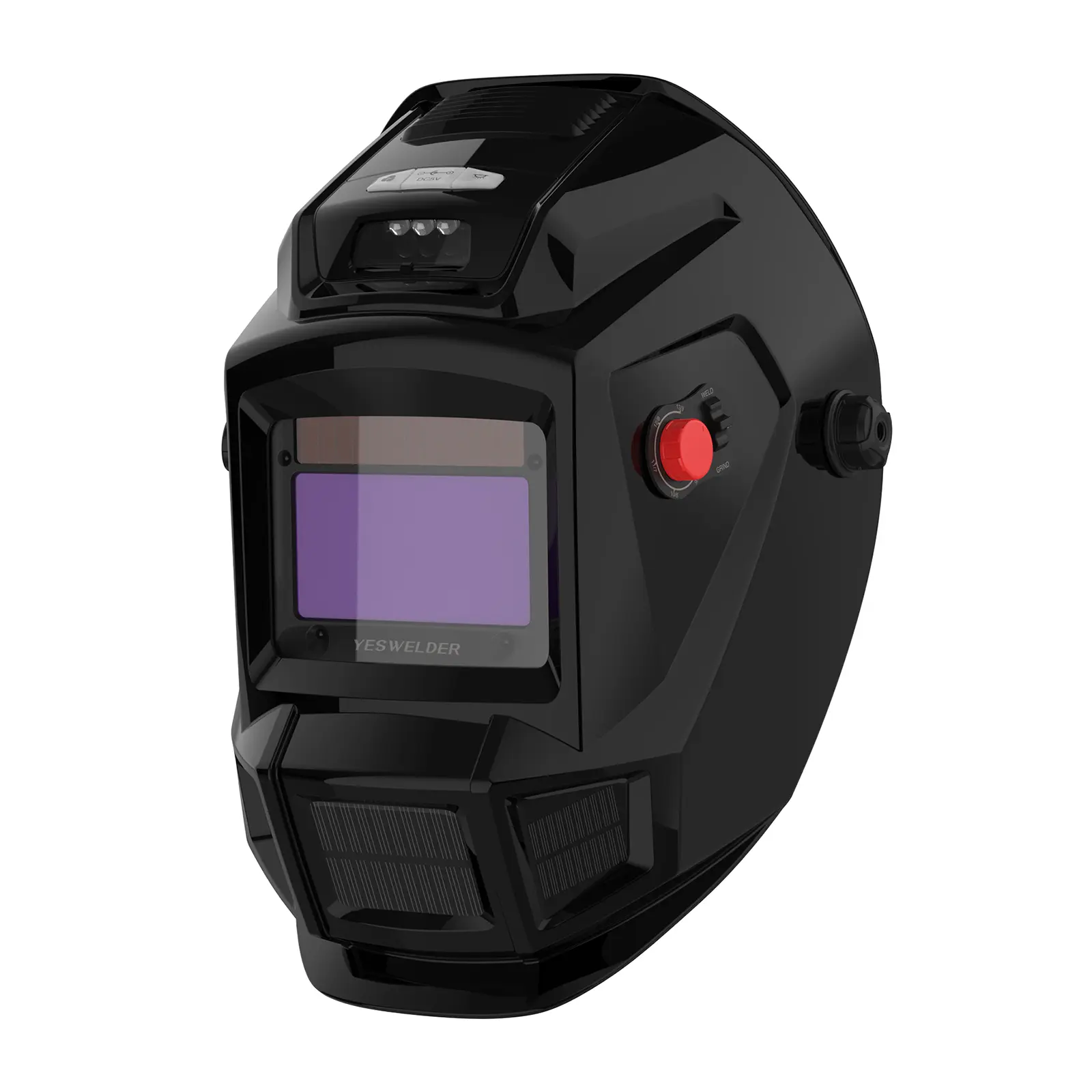 YESWELDER LYG-W700A Auto Darkening Welding Helmet Welding Accessory - Equipped with Fan & Light, True Color View, 4 Arc Sensors, Adjustable Shade 4/5-9/9-13 Hood for TIG, MIG, MMA, Father's Day Gift