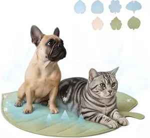【NewYear2026】Dog Cooling Mat - Large Leaf Shaped, Washable, Non-Slip, Summer Pad for Dogs and Cats, Lightweight