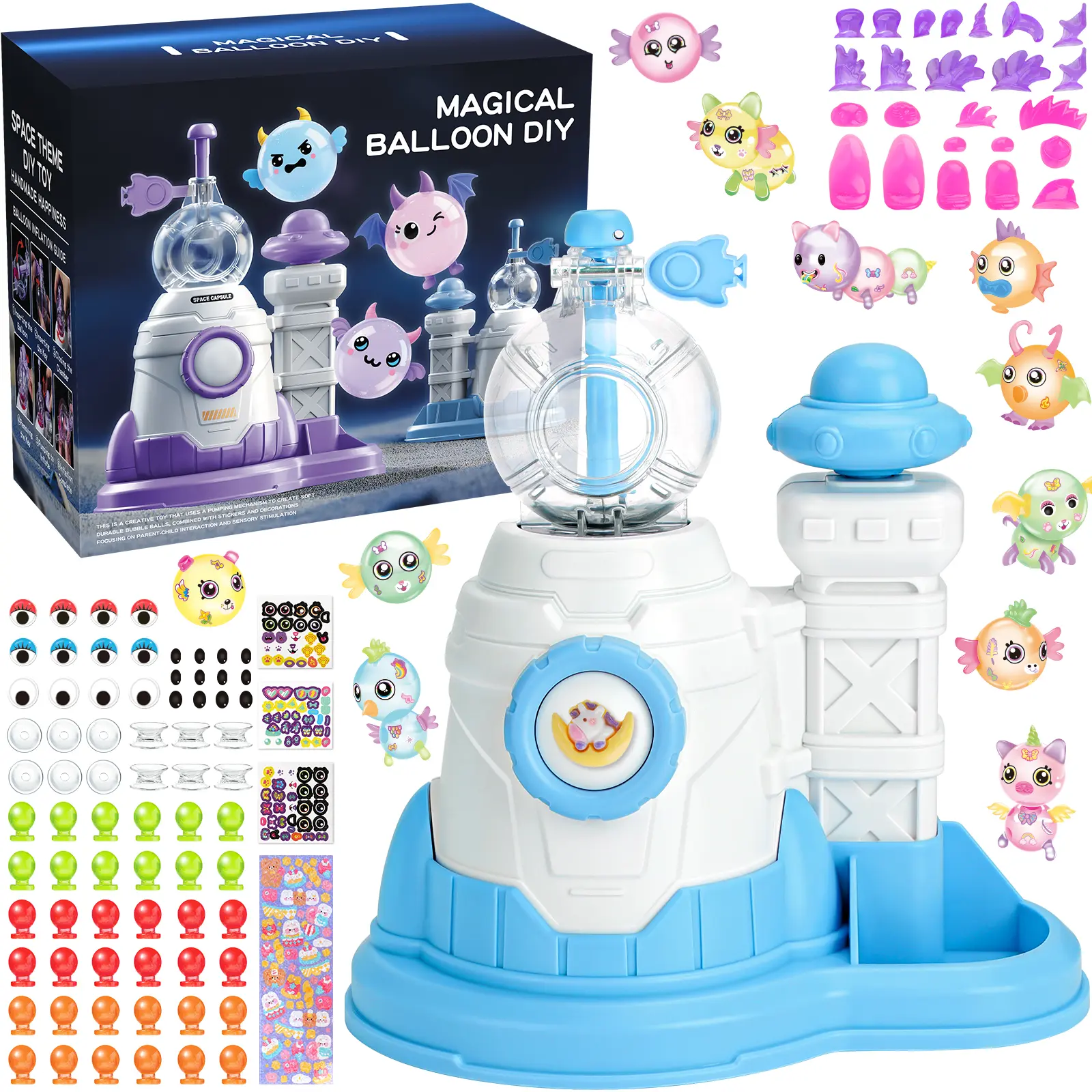 deAO 2026 Upgrade DIY Balloon Animal Kit Toys,  Sticker Decorated Balloons Toy for Kids,  DIY Creative Activity, Fun Arts & Crafts Gift for Parties and Birthdays, Ages 3+ #Summer vibes