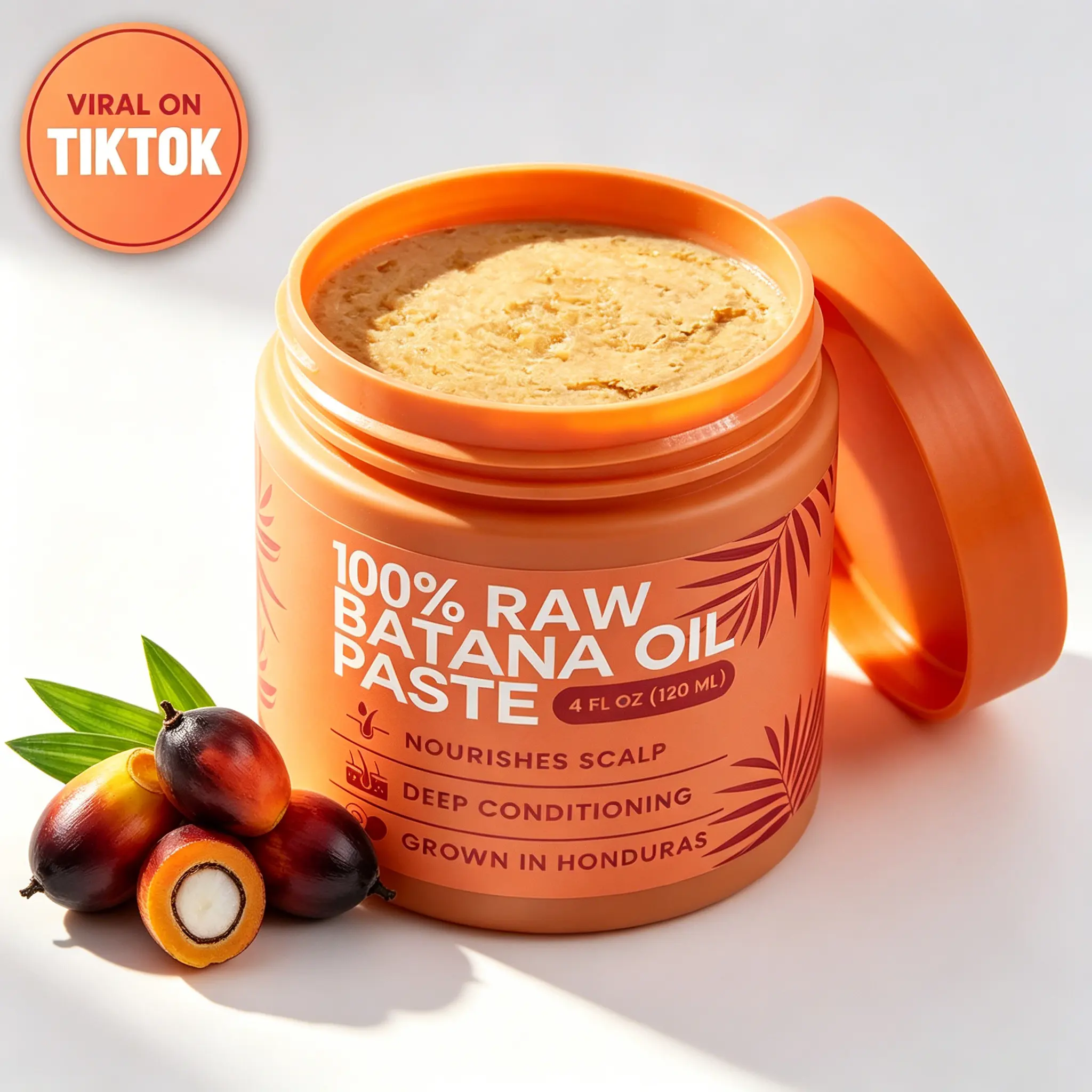 Lebanta 100% Raw Batana Oil Paste from Honduras - Deep Conditioning Hair Mask for Growth, Strength & Split End Repair 4 fl oz