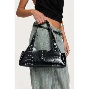 Studded Faux Leather Bag