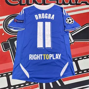 11 12 Chelsea home No.11Drogba short sleeve blueSoccer Jerseys