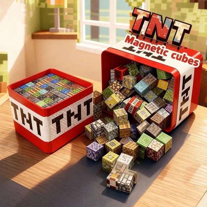 Magnetic Iron Building Blocks, Creative Magnetic Blocks Set, Magnetic Construction Set, 100-200pcs, Comes with a Block Storage Box, Educational Toy Ages 4-12 Years, Ideal for Christmas and Birthday Gifts