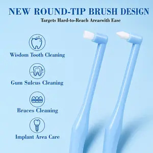 Soft Bristle End Tuft Toothbrush for Braces - Long Head Precision Brush for Gumline & Back Teeth Cleaning, Daily Oral Care Tool Gentle Cleanser#SummerWins #DealsForYouDays