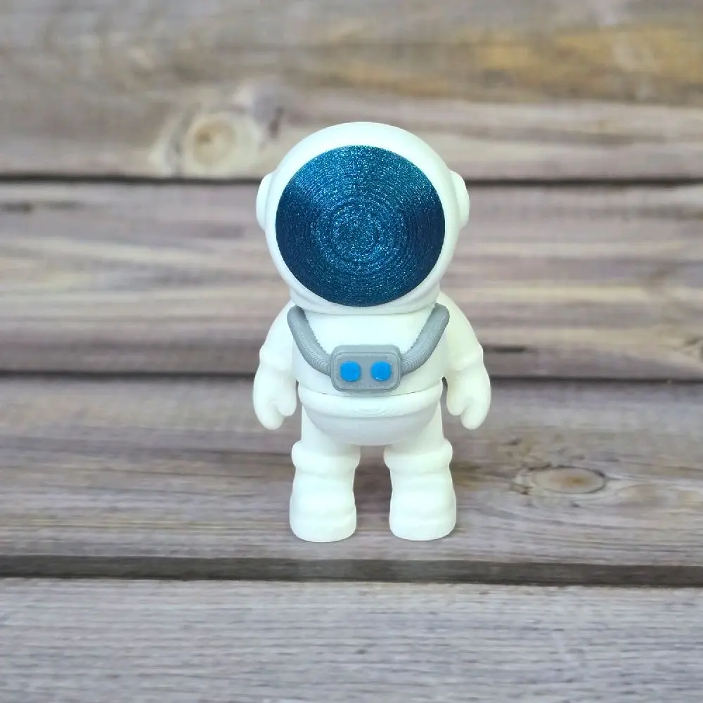 3D Printed Astronaut Toy - Space Explorer Figurine, Includes 4 Colorful Designs, Ideal for Collectors and Fans Collectible Galaxy Blue