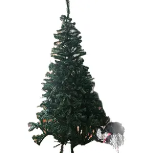 Christmas Tree 7 Feet 2.1 Meters Artificial High-Quality PVC Foldable Base Green Cedar 1000 Branch Tips for Home Shopping Mall Party Holiday Decoration