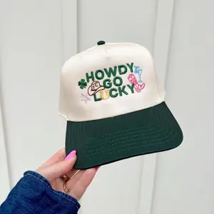Howdy Go Lucky Hat | Embroidered Trucker Hat | St Patricks Day | St Patricks Day Trucker Hat | St Patricks Day Party | Trendy Trucker | Hats