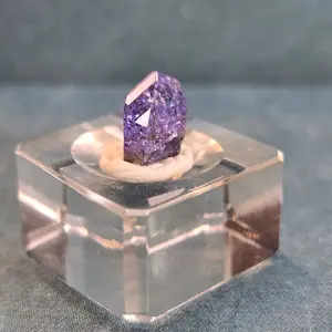 Tanzanite Crystals - Natural Color with Clear Accents, Rectangular Design, Elegant Mineral Accent in Transparent Case