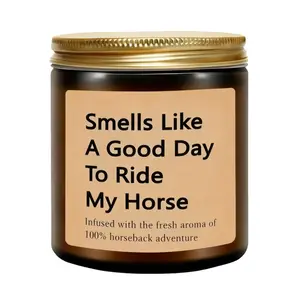 Scented Candle - Home Fragrances - Horse Gifts for Women, Girls, Men - Cool Gifts for Horse Lovers, Riders, Equestrian - Funny Birthday, Christmas, Horseback Riding Presents for Girl, Best Friend, Daughter, Sister