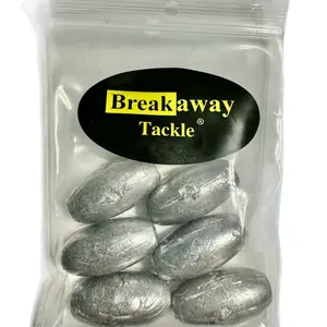 Breakaway Tackle 2 oz Egg Sinkers, 6 pack