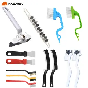 Kasardy 13 Pcs Cleaning Brush Set, Hard-Bristled Crevice Cleaning Brush, Multifunctional Gap Cleaning Brush Tool Set for Household Use, Grout Cleaner Brush Kitchen Bathroom Gap Brush for Crevice, Windows Groove, Tiles, Faucet