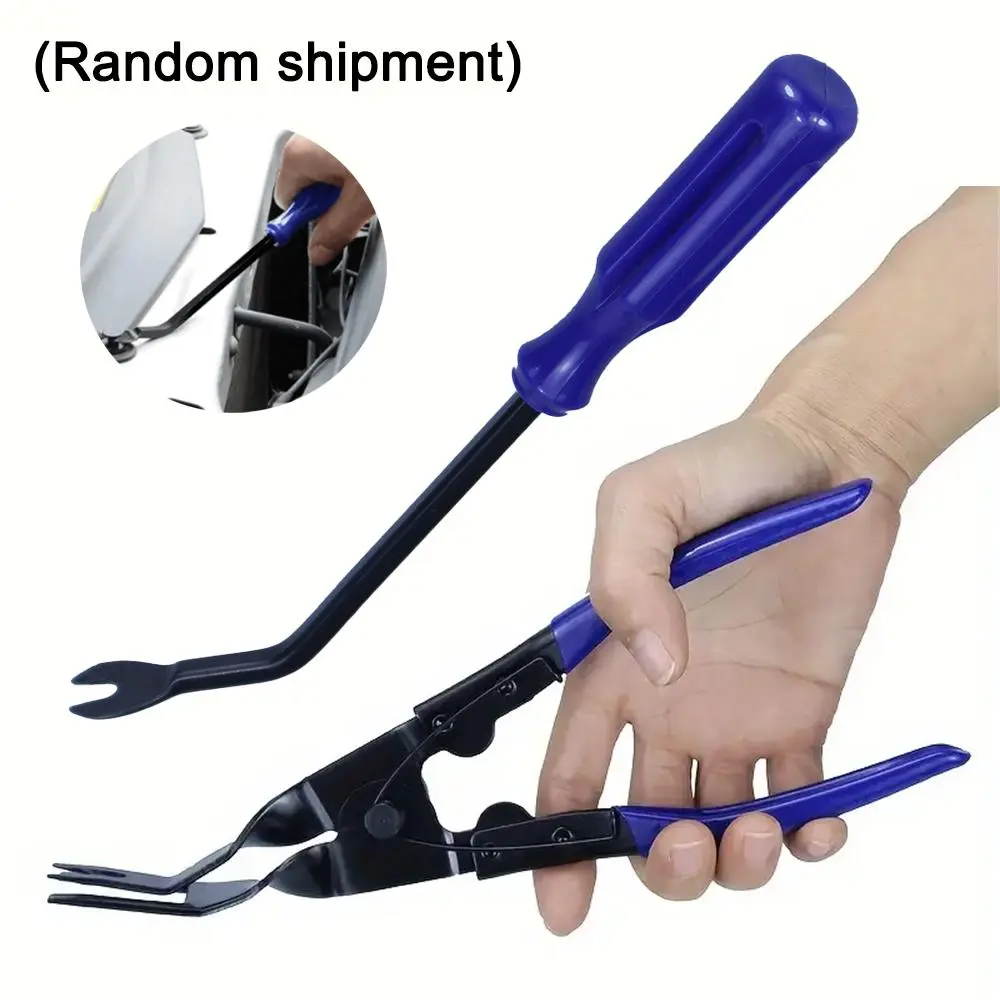 2-piece set of car headlight maintenance and installation tools, decorative clip disassembly pliers, box type door panel, instrument panel, interior disassembly tool set (blue), Car Tool Kit