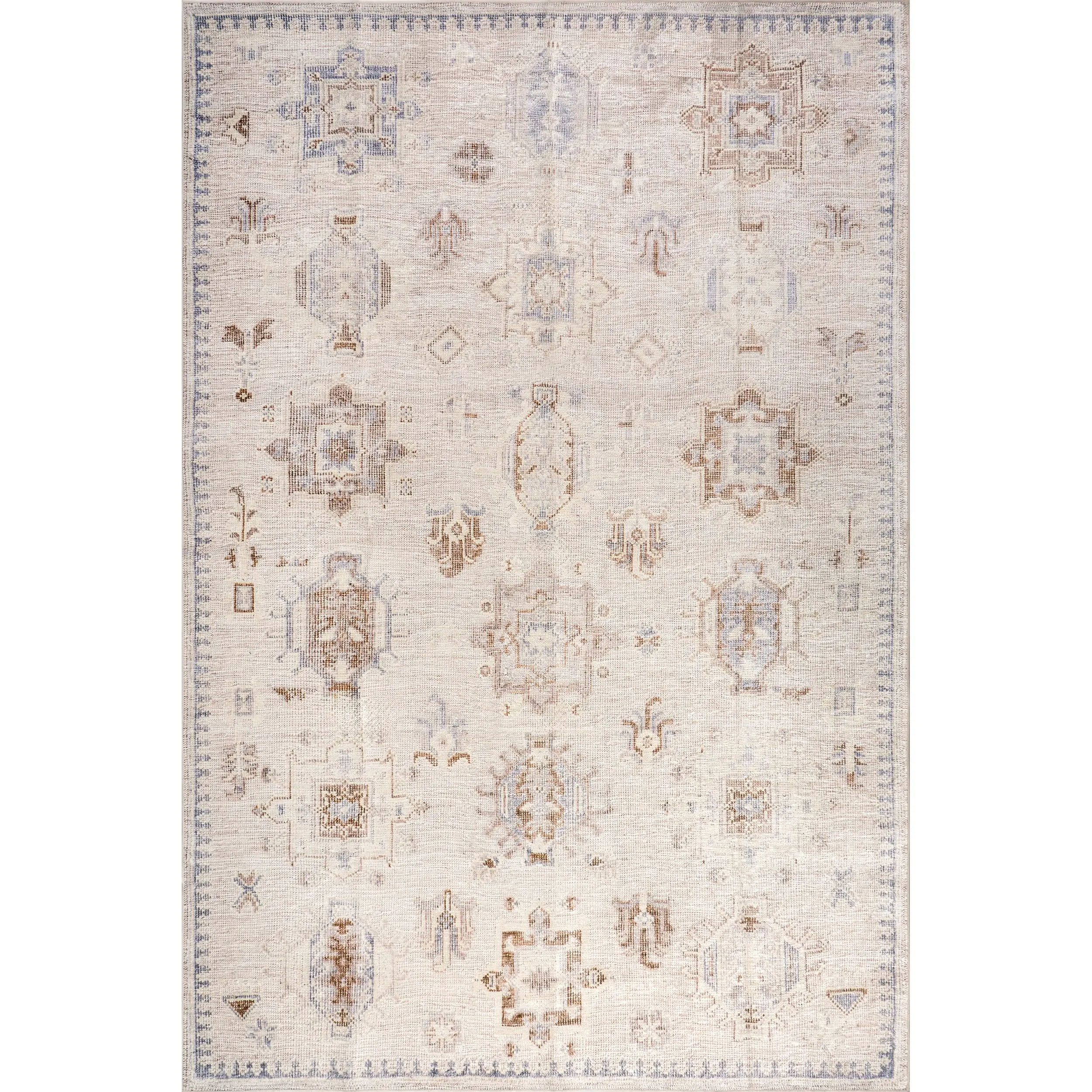 Vivica SplashGuard Faded Medallion Machine Washable Area Rug