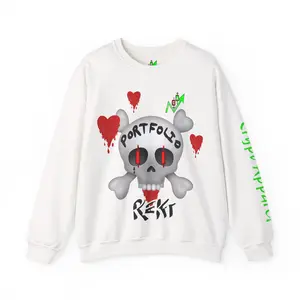 Crypto Rekt Portfolio Crewneck Sweatshirt | Crypt Apparel Streetwear Graphic