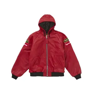 Supreme Men's Vanson Leathers Hooded Work Jacket Red, from StockX