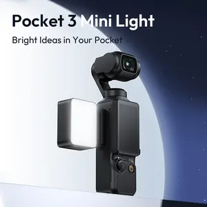 Ulanzi LM001 Pocket 3/Xtra Muse Mini Light 3-Level Soft Light LED Video Light for DJI OSMO Pocket 3/Xtra Muse for Photography Livestreaming Vlog
