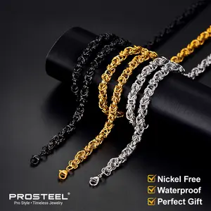 PROSTEEL Byzantine Chain Necklace Stainless Steel Layering Long Chains Jewelry for Men Women Black Friday Birthday Christmas with Gift Box
