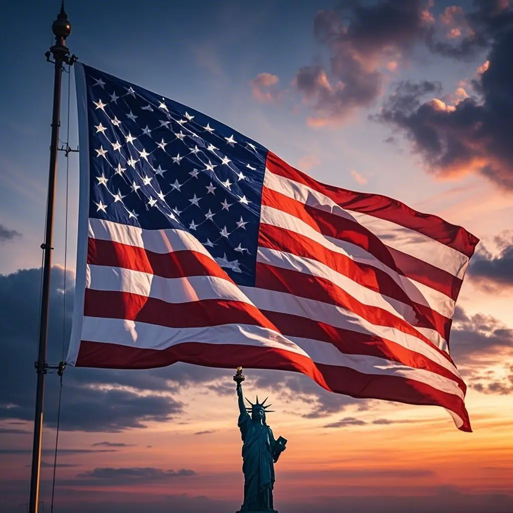 3x5 ft American Flag - Heavy Duty Waterproof Outdoor US Flag, Patriotic Decor for Independence Day, Memorial Day, Parades, Home & Office