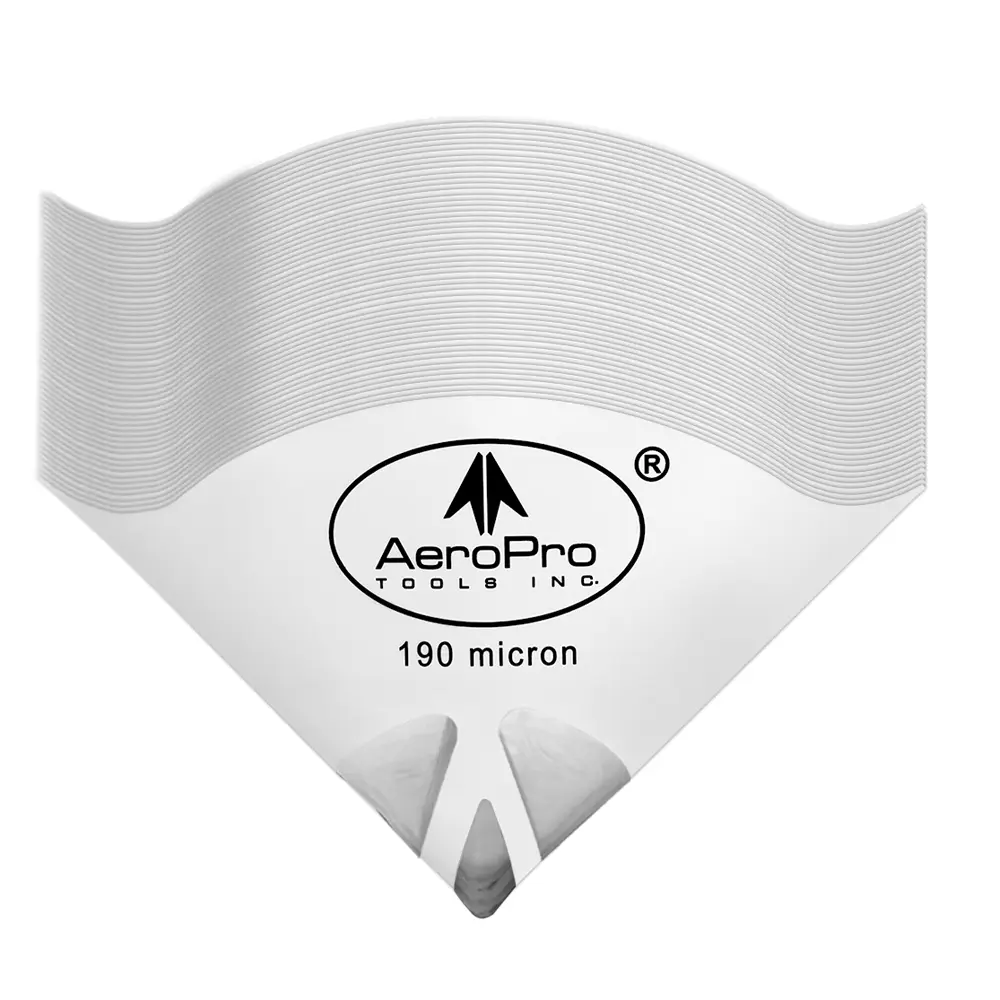 AEROPRO Tools 100 Pack of Paint Strainers, 190 Micron Paint Disposable Filter, Flow Nylon Mesh Cone Paint Filter Screen
