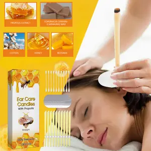 TrueRelief Natural Ear Candling Kit -Honey Beeswax Ear Candle Set for Gentle Wax Cleaning, Relaxing Ear Care & Stress Relief at Home