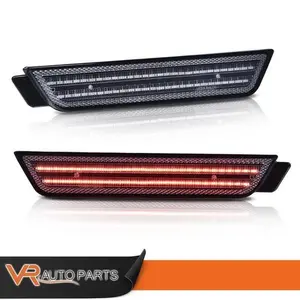 Smoke Lens Rear Fender LED Side Marker Light Lamps Fits For 2010-15 Chevy Camaro